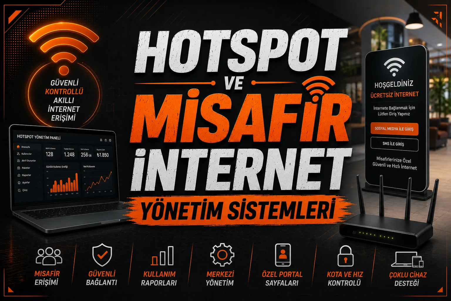 Hotspot ve Misafir İnternet Yönetim Sistemleri